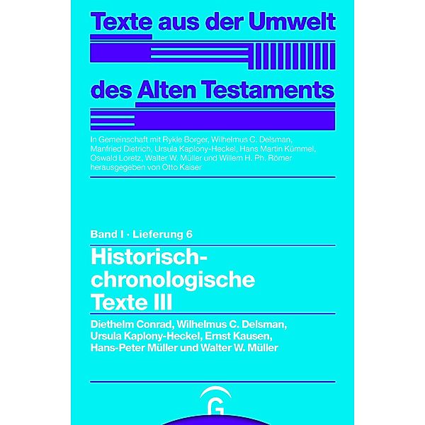 Historisch-chronologische Texte III, Diethelm Conrad, Wilhelmus C. Delsman, Ursula Kaplony-Heckel, Walter W. Müller