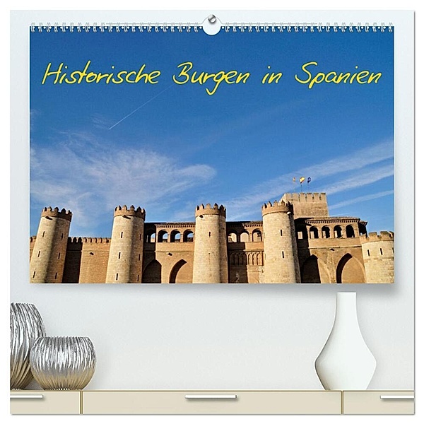 Historische Burgen in Spanien (hochwertiger Premium Wandkalender 2024 DIN A2 quer), Kunstdruck in Hochglanz, insideportugal
