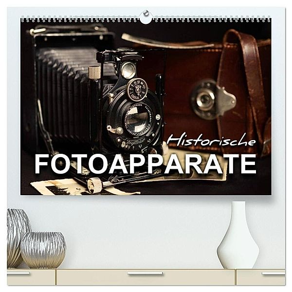 Historische Fotoapparate (hochwertiger Premium Wandkalender 2025 DIN A2 quer), Kunstdruck in Hochglanz, Calvendo, Renate Bleicher