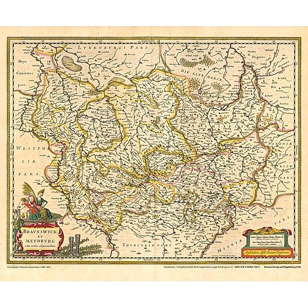 Historische Karte: Braunschweig und Magdeburg 1636 (Plano), Janssonius Johannes