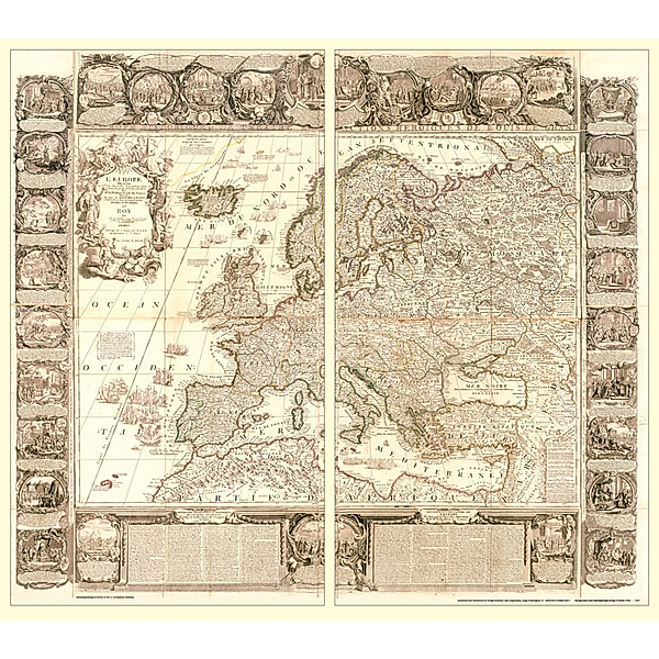 Historische Karte: Europa 1767 [gerollt]