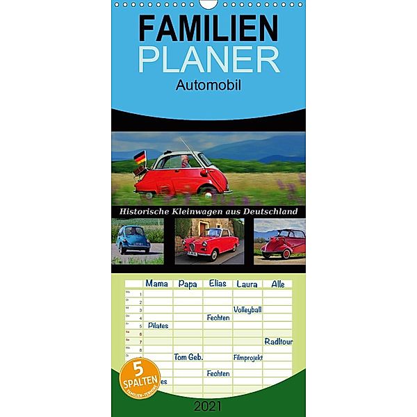 Historische Kleinwagen aus Deutschland - Familienplaner hoch (Wandkalender 2021 , 21 cm x 45 cm, hoch), Ingo Laue