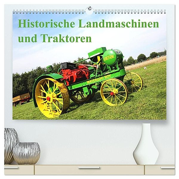Historische Landmaschinen und Traktoren (hochwertiger Premium Wandkalender 2024 DIN A2 quer), Kunstdruck in Hochglanz, Peter Kraaibeek