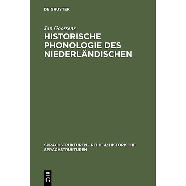 Historische Phonologie des Niederländischen, Jan Goossens