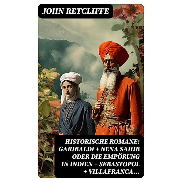 Historische Romane: Garibaldi + Nena Sahib oder Die Empörung in Indien + Sebastopol + Villafranca..., John Retcliffe