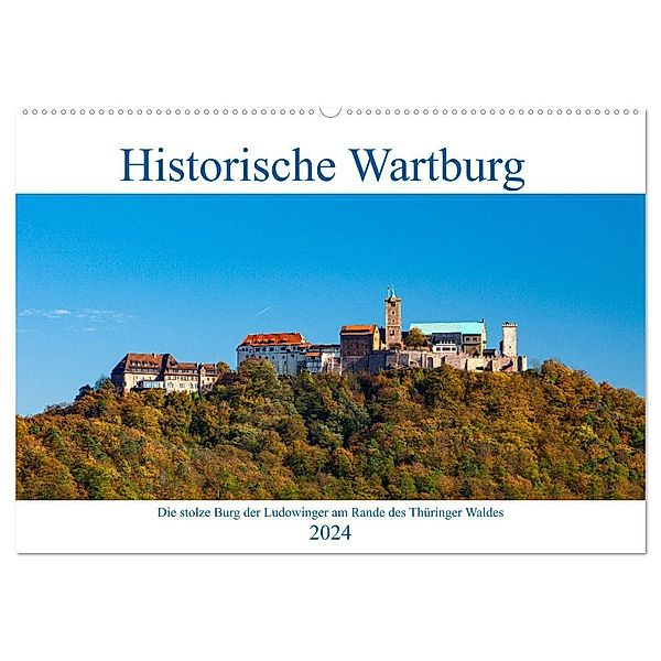 Historische Wartburg (Wandkalender 2024 DIN A2 quer), CALVENDO Monatskalender, Roland Brack