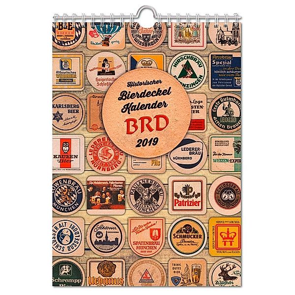 Historischer Bierdeckelkalender BRD 2019