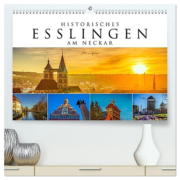 Historisches Esslingen am Neckar 2025 (hochwertiger Premium Wandkalender 2025 DIN A2 quer), Kunstdruck in Hochglanz, Calvendo, Marc Feix Photography