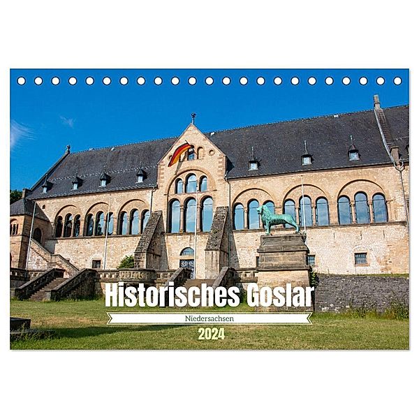 Historisches Goslar - Niedersachsen (Tischkalender 2024 DIN A5 quer), CALVENDO Monatskalender, pixs:sell