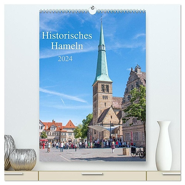 Historisches Hameln (hochwertiger Premium Wandkalender 2024 DIN A2 hoch), Kunstdruck in Hochglanz, pixs:sell