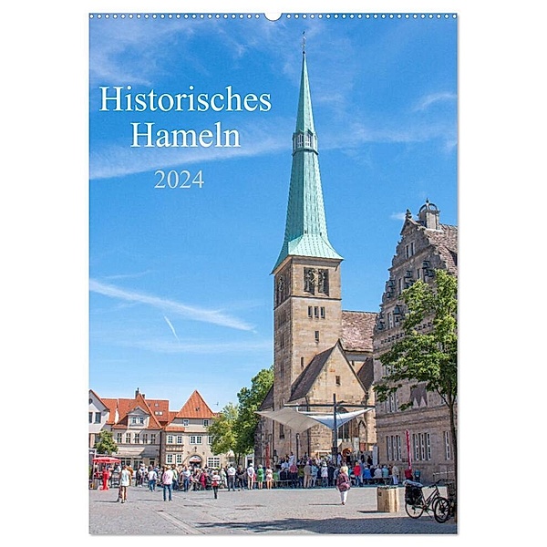 Historisches Hameln (Wandkalender 2024 DIN A2 hoch), CALVENDO Monatskalender, pixs:sell