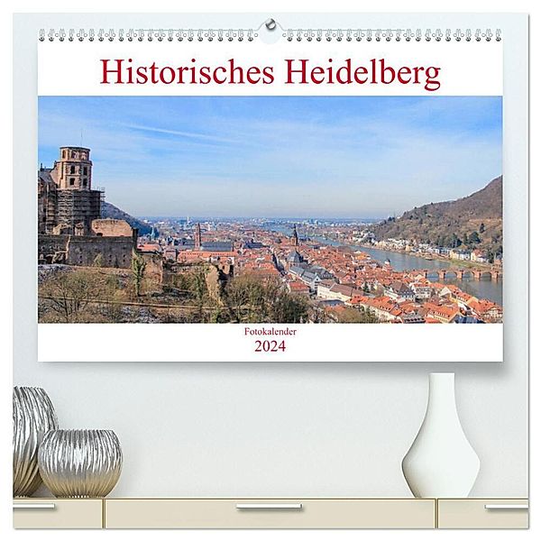 Historisches Heidelberg (hochwertiger Premium Wandkalender 2024 DIN A2 quer), Kunstdruck in Hochglanz, pixs:sell