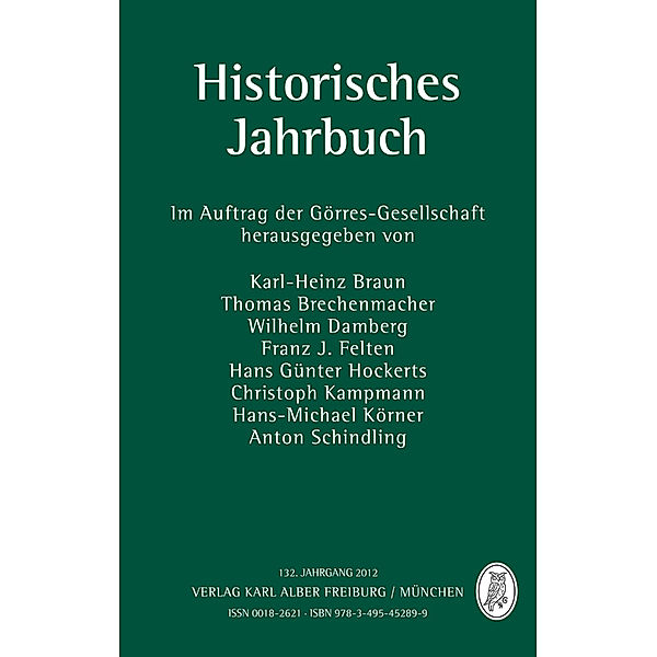 Historisches Jahrbuch normal / 132/1-2 / Historisches Jahrbuch.Jg.132