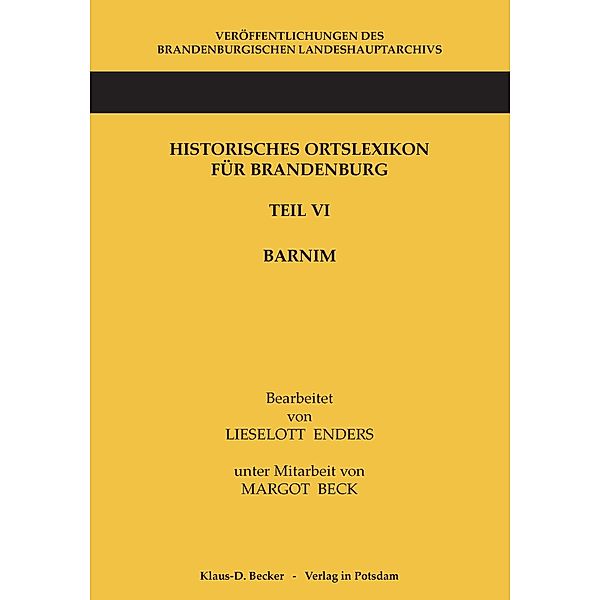 Historisches Ortslexikon für Brandenburg