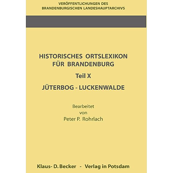 Historisches Ortslexikon für Brandenburg