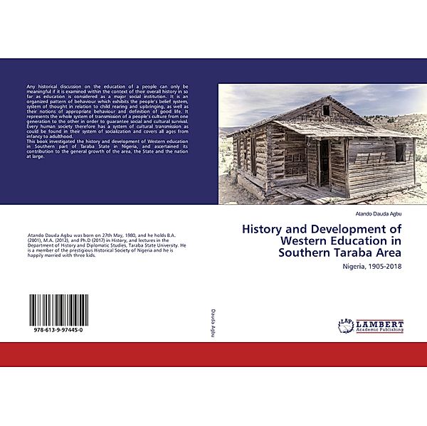 History and Development of Western Education in Southern Taraba Area, Atando Dauda Agbu