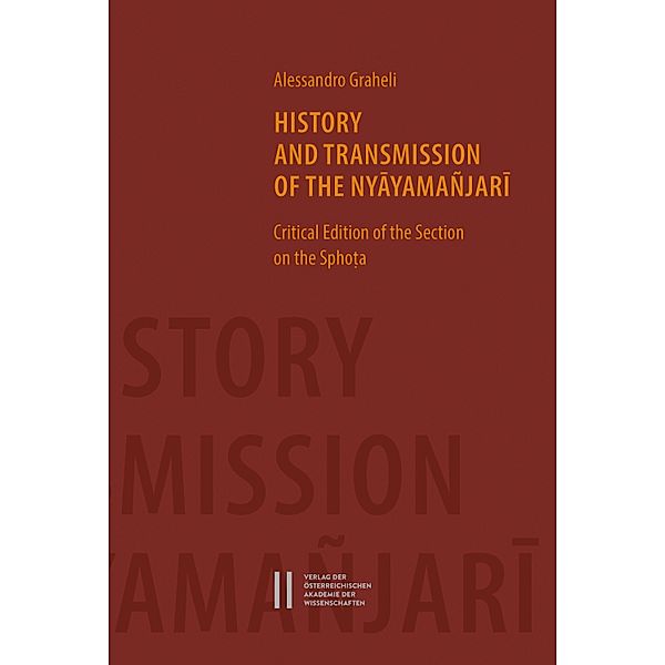 History and Transmission of the Nyayamañjari, Alessandro Graheli