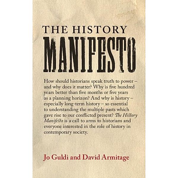 History Manifesto, Jo Guldi