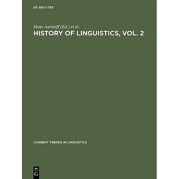 History of Linguistics, Vol. 2