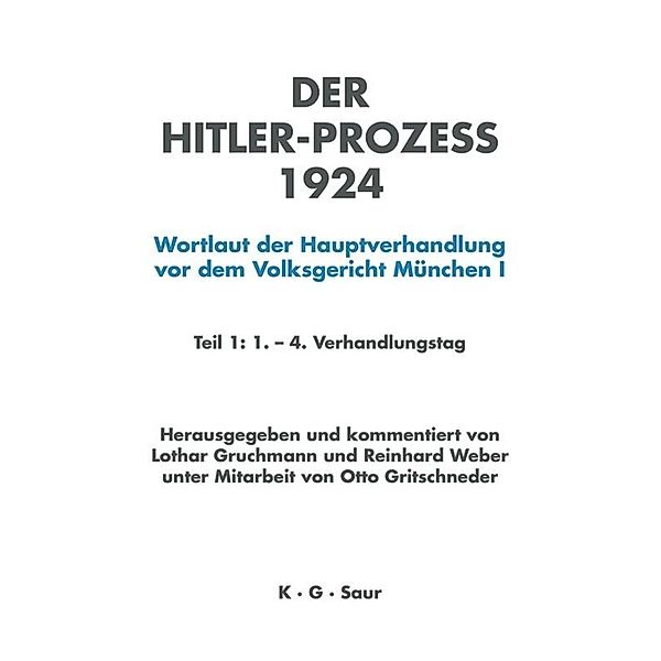 HITLER-PROZEß 1924 TL.1