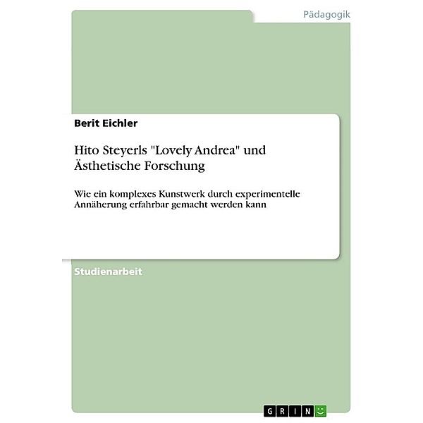 Hito Steyerls Lovely Andrea und Ästhetische Forschung, Berit Eichler