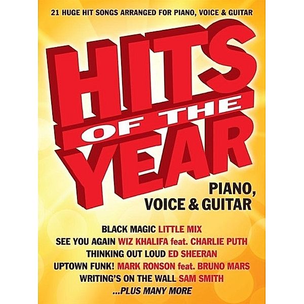 Hits Of The Year 2015, Piano, Voice & Guitar