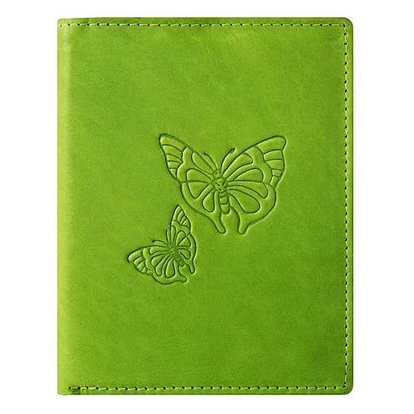 HJP Geldbörse Butterfly, Leder (Farbe: kiwi)