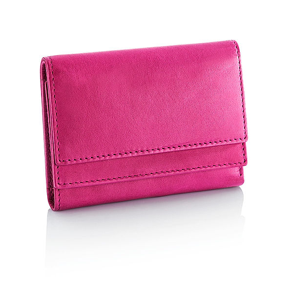 HJP Mini-Geldbörse Ilvy Leder (Farbe: magenta)