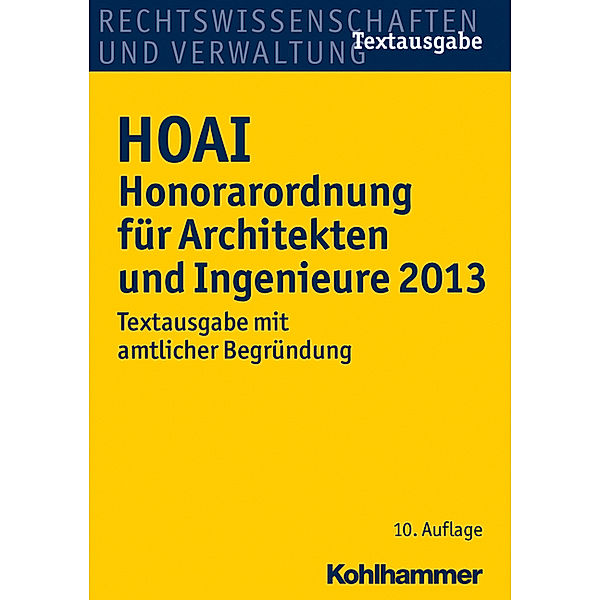 HOAI Honorarordnung für Architekten und Ingenieure 2013