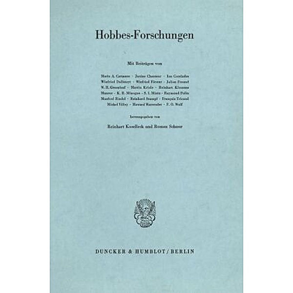 Hobbes-Forschungen.