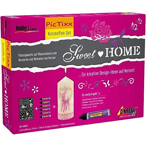 Hobby Line Kerzen Pen Set Sweet Home