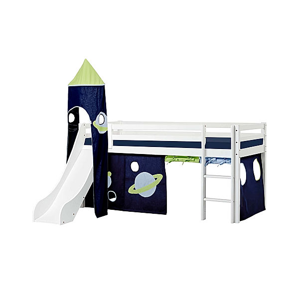 hoppekids Hochbett ECO DREAM SPACE IV 90 x 200 cm (Variante: Kaltschaum-Matratze)