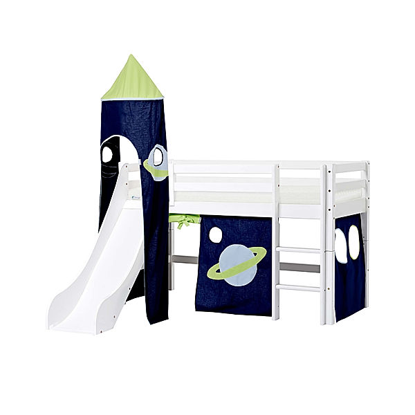 hoppekids Hochbett ECO DREAM SPACE VI 70 x 160 cm (Variante: Eco Dream-Matratze)