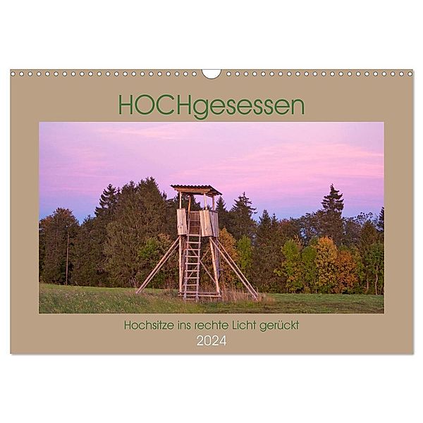 HOCHgesessen (Wandkalender 2024 DIN A3 quer), CALVENDO Monatskalender, Angela Münzel-Hashish