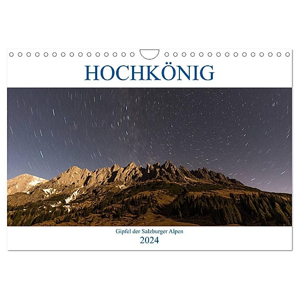 HOCHKÖNIG - Gipfel der Salzburger Alpen (Wandkalender 2024 DIN A4 quer), CALVENDO Monatskalender, ferragsoto Fotografie