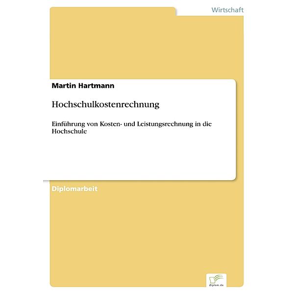 Hochschulkostenrechnung, Martin Hartmann