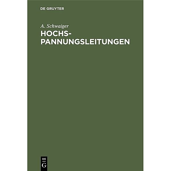 Hochspannungsleitungen, A. Schwaiger