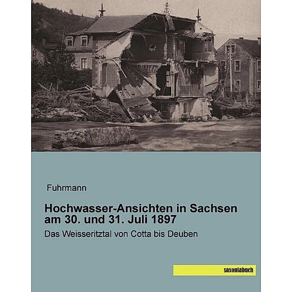 Hochwasser-Ansichten in Sachsen am 30. und 31. Juli 1897