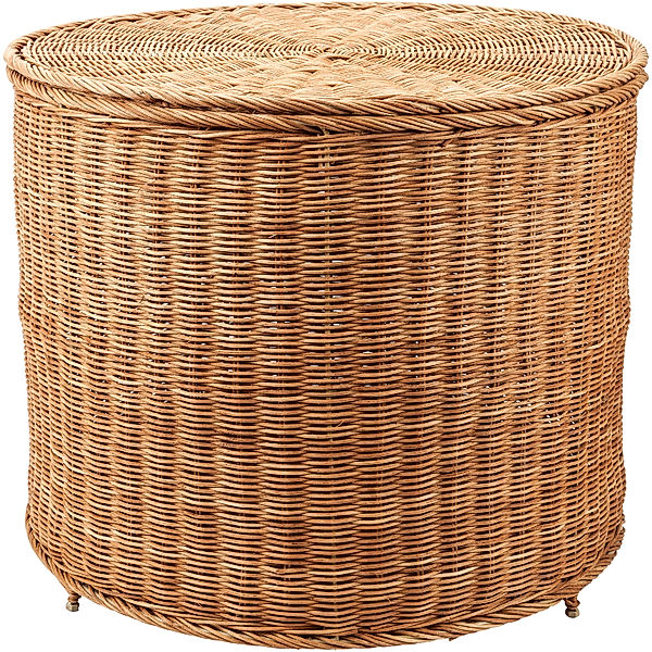 Hocker mit Stauraum aus Rattan