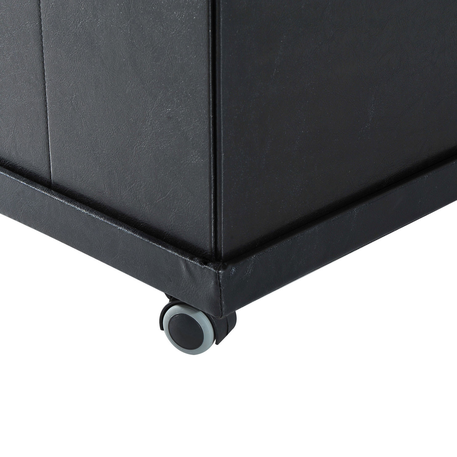 Hocker mit Stauraum und Rollen Farbe: schwarz