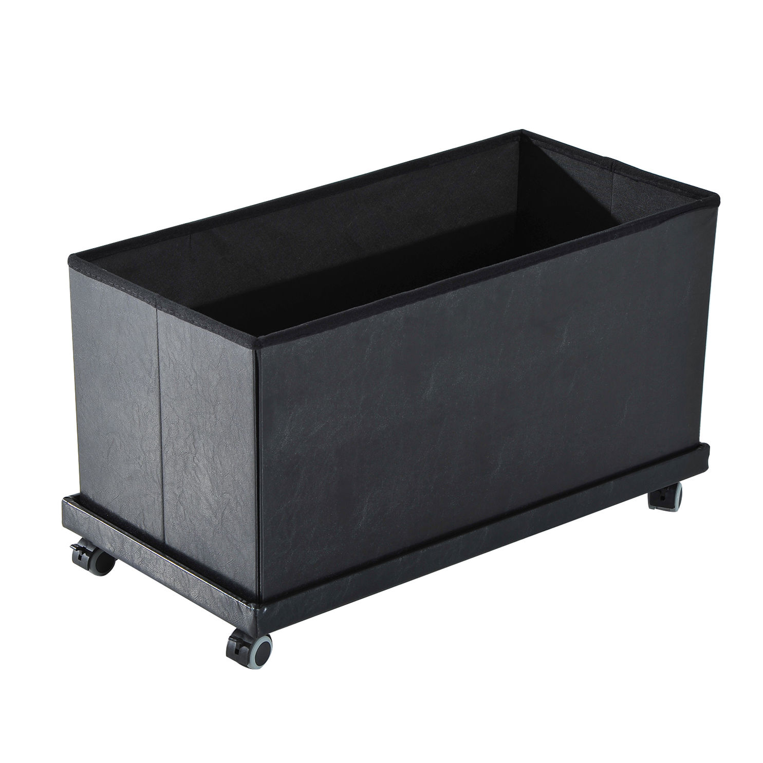 Hocker mit Stauraum und Rollen Farbe: schwarz