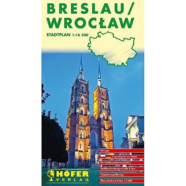 Höfer Stadtplan Breslau. Wroclaw