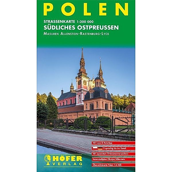 Höfer Straßenkarte Polen, Südliches Ostpreußen