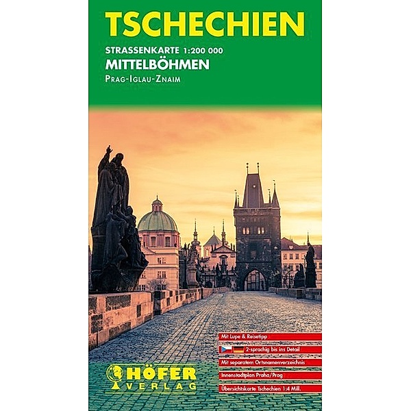 Höfer Strassenkarte Tschechien, Mittelböhmen