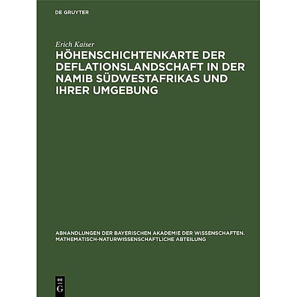 Höhenschichtenkarte der Deflationslandschaft in der Namib Südwestafrikas und ihrer Umgebung / Jahrbuch des Dokumentationsarchivs des österreichischen Widerstandes, Erich Kaiser