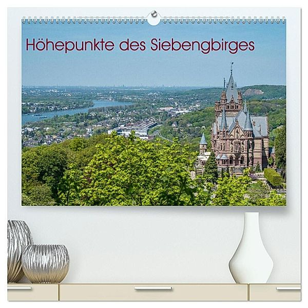 Höhepunkte des Siebengebirges (hochwertiger Premium Wandkalender 2024 DIN A2 quer), Kunstdruck in Hochglanz, Thomas Leonhardy