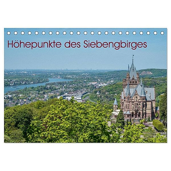 Höhepunkte des Siebengebirges (Tischkalender 2024 DIN A5 quer), CALVENDO Monatskalender, Thomas Leonhardy