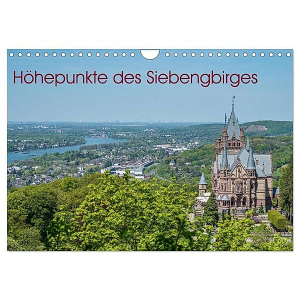 Höhepunkte des Siebengebirges (Wandkalender 2024 DIN A4 quer), CALVENDO Monatskalender, Thomas Leonhardy