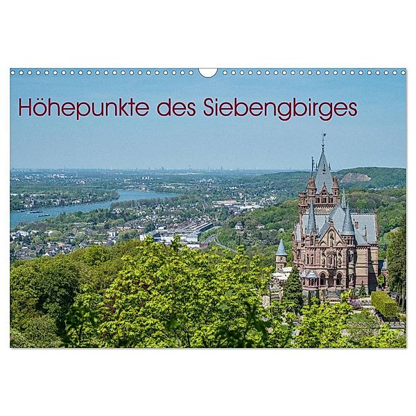 Höhepunkte des Siebengebirges (Wandkalender 2024 DIN A3 quer), CALVENDO Monatskalender, Thomas Leonhardy