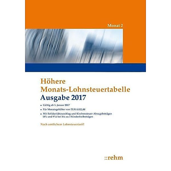 Höhere Monats-Lohnsteuertabelle 2017